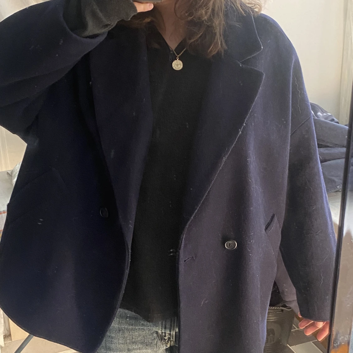 Marinblå kappa - 90