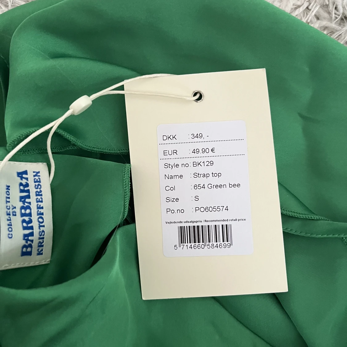 Grön siden topp - 91