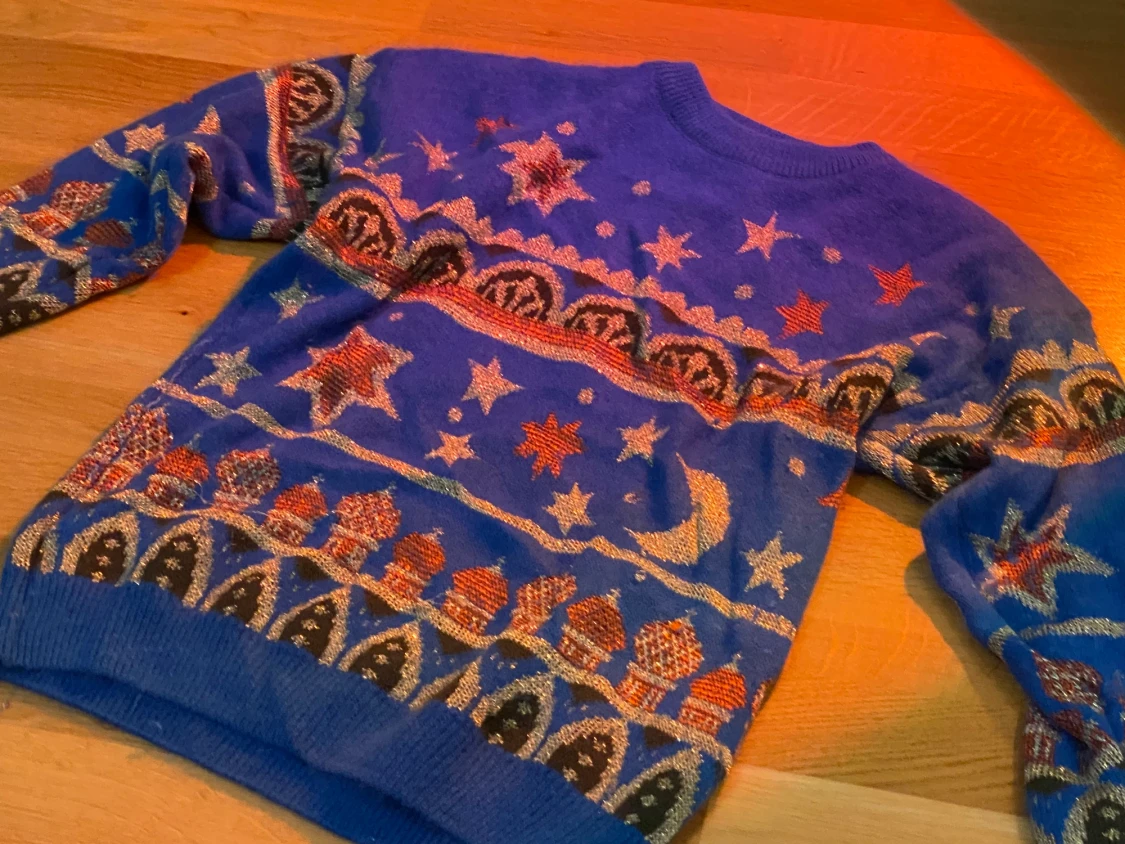 Mysig Blå Ulltröja - 90