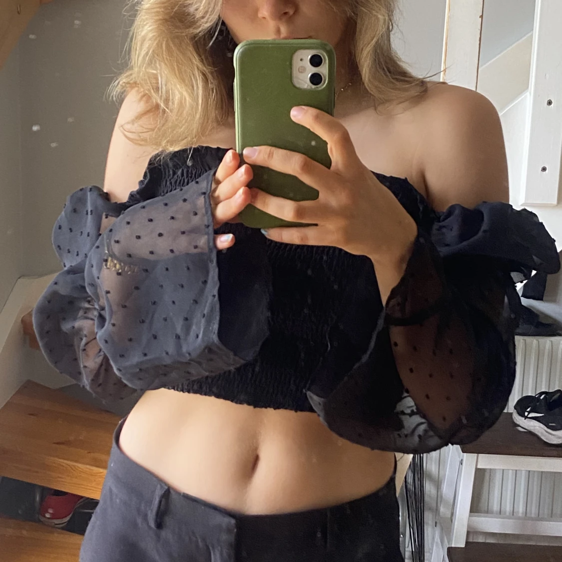 Off-shoulder festtopp  - 90