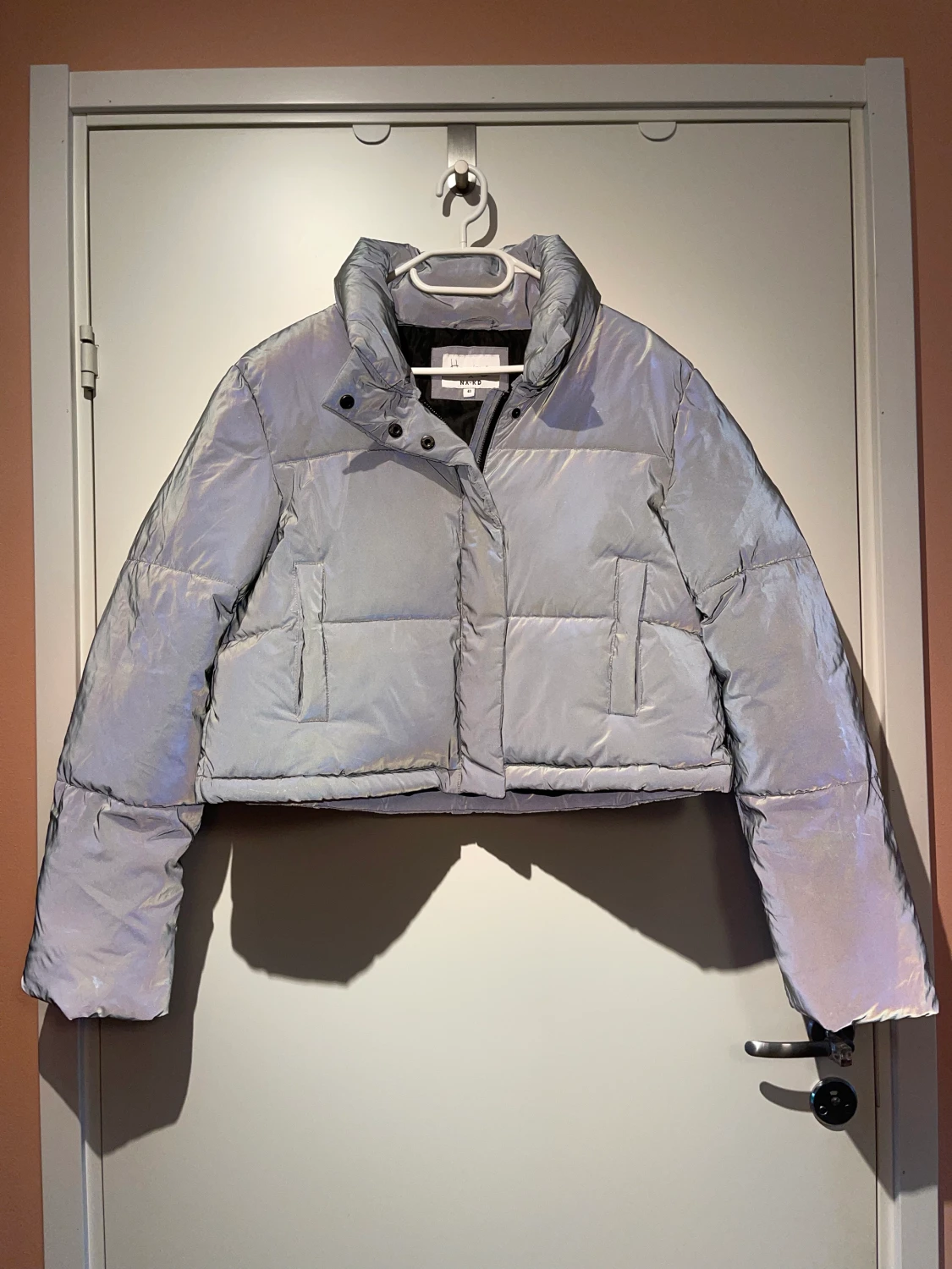 Grå reflex pufferjacket