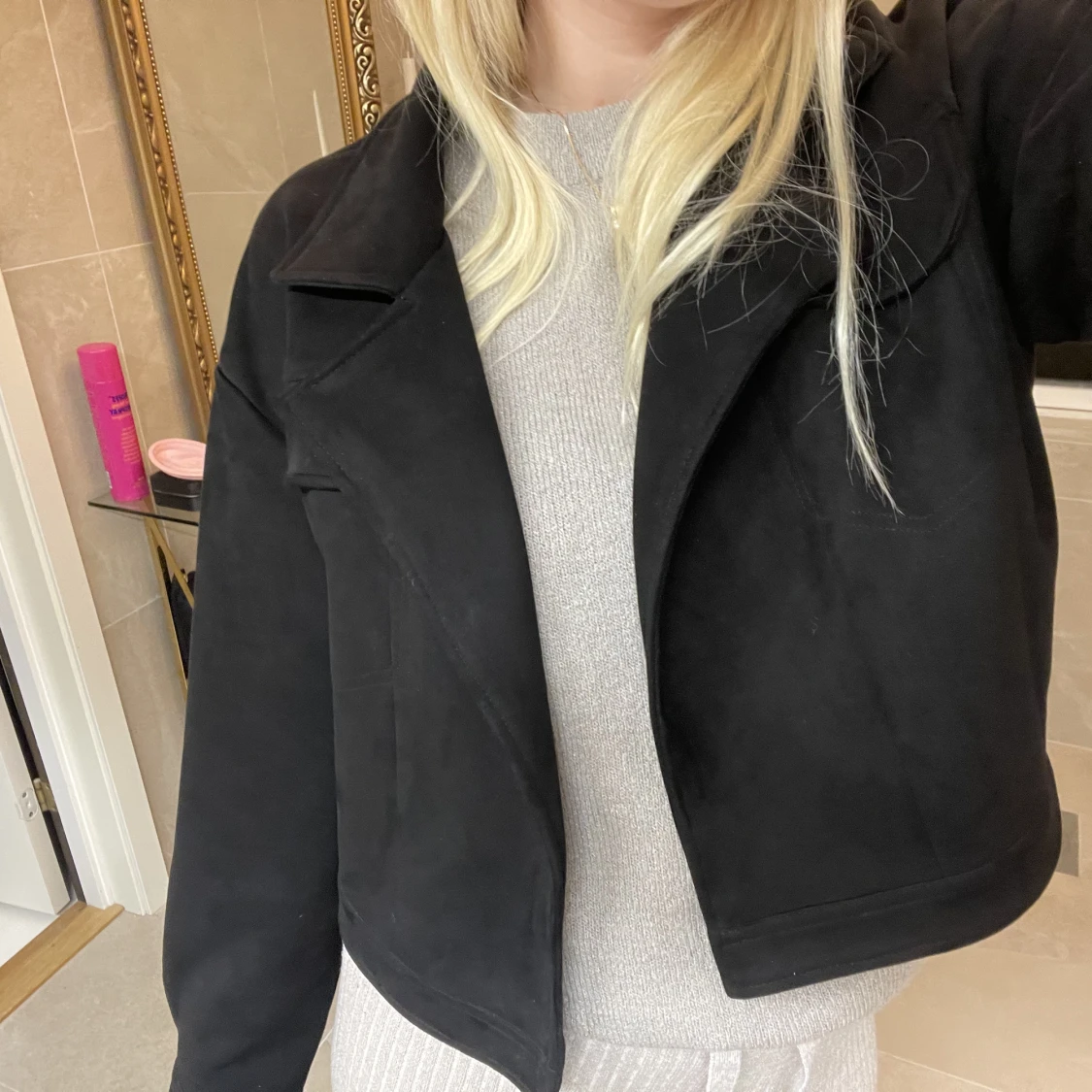 Svart bikbok jacka - 90