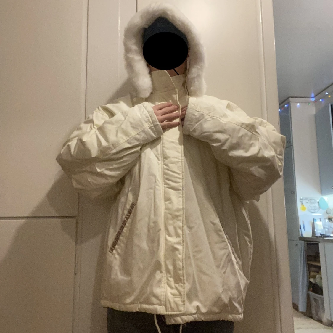 Cool vit eskimå vinterjacka - 91