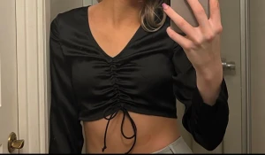 Siden tröja  - Svart siden tröja!