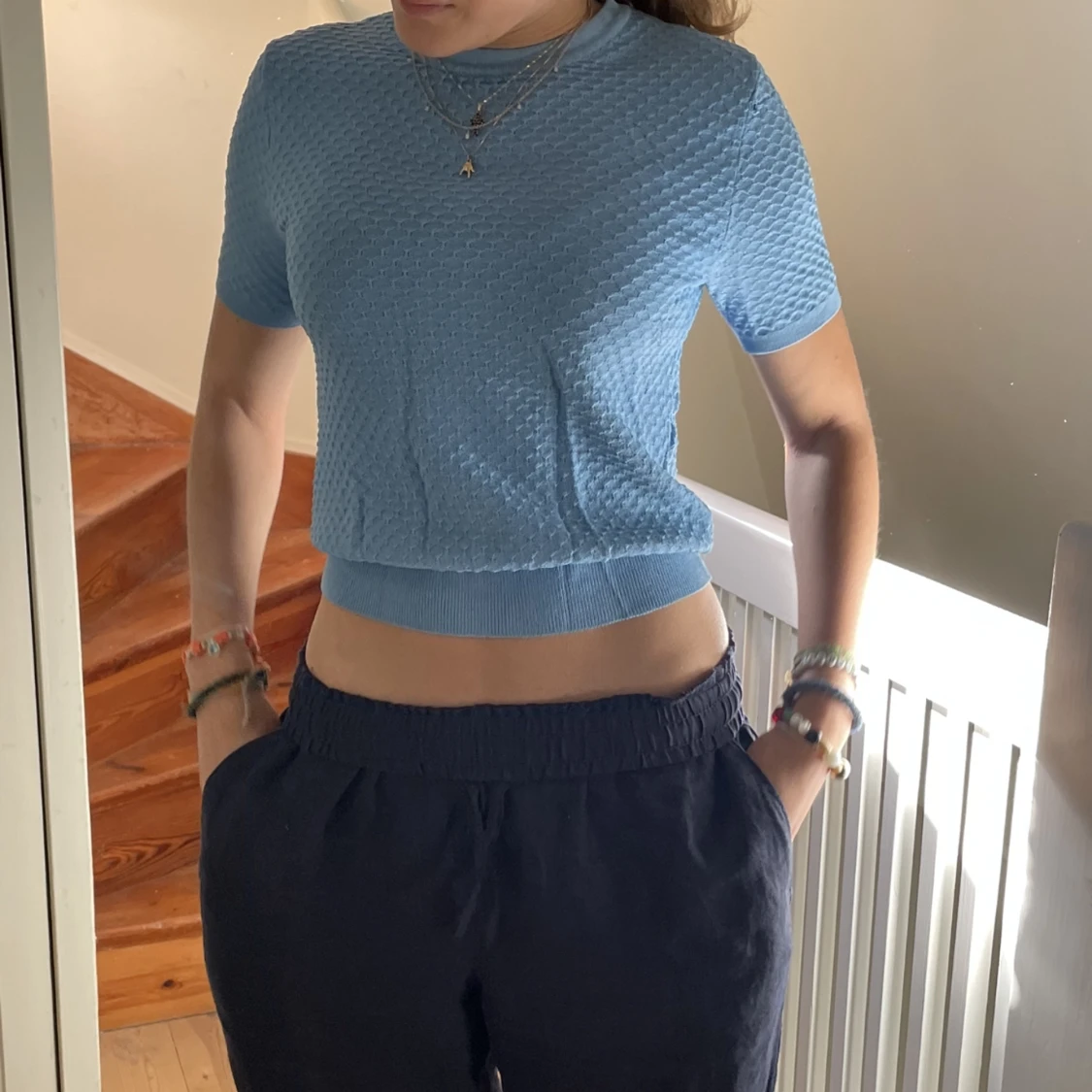 Stickad t-shirt - 90