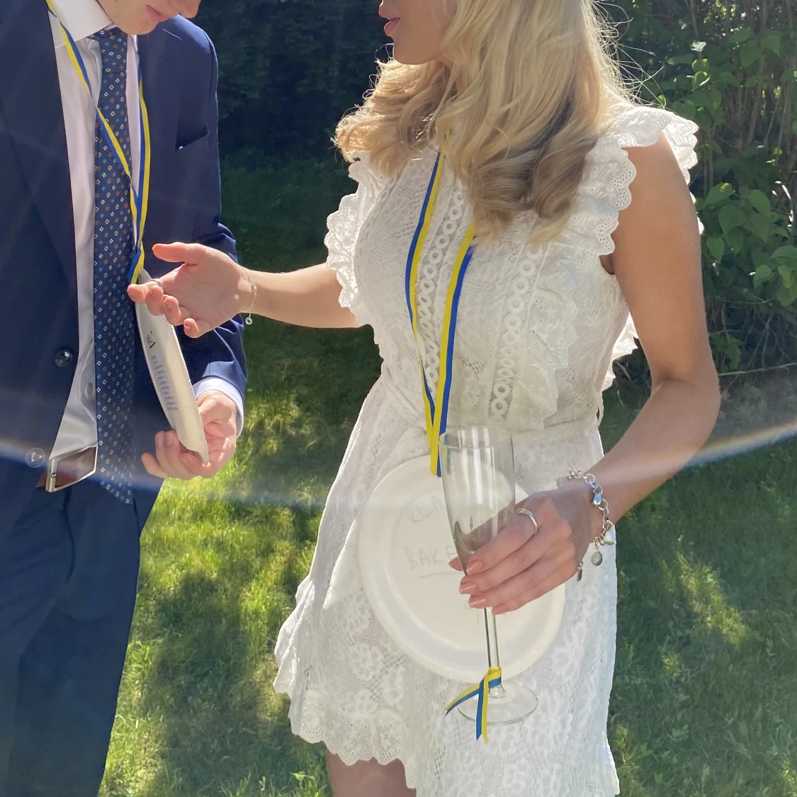 Studentklänning/vit klänning - 90