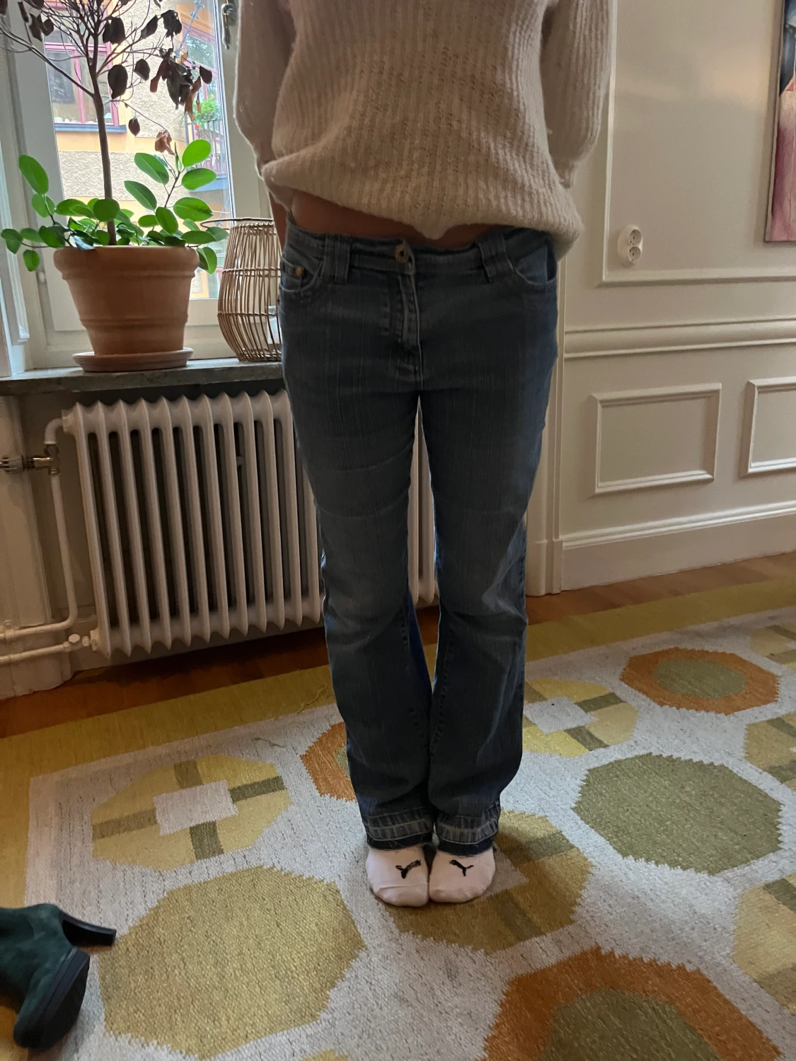 Lågmidjade straight jeans