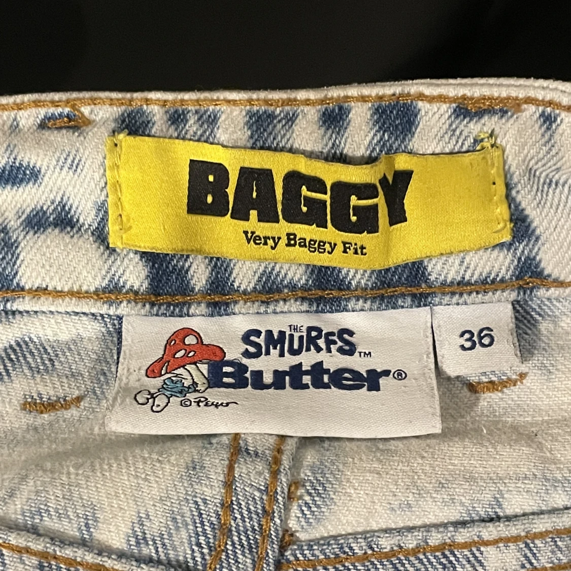 Baggy butter smurf jeans - 91