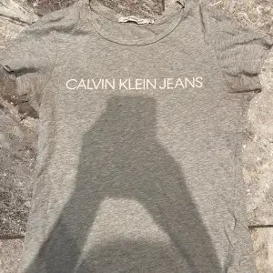 Grå T-shirt Calvin klein. Säljs i befintligt skick. Storlek xs. 