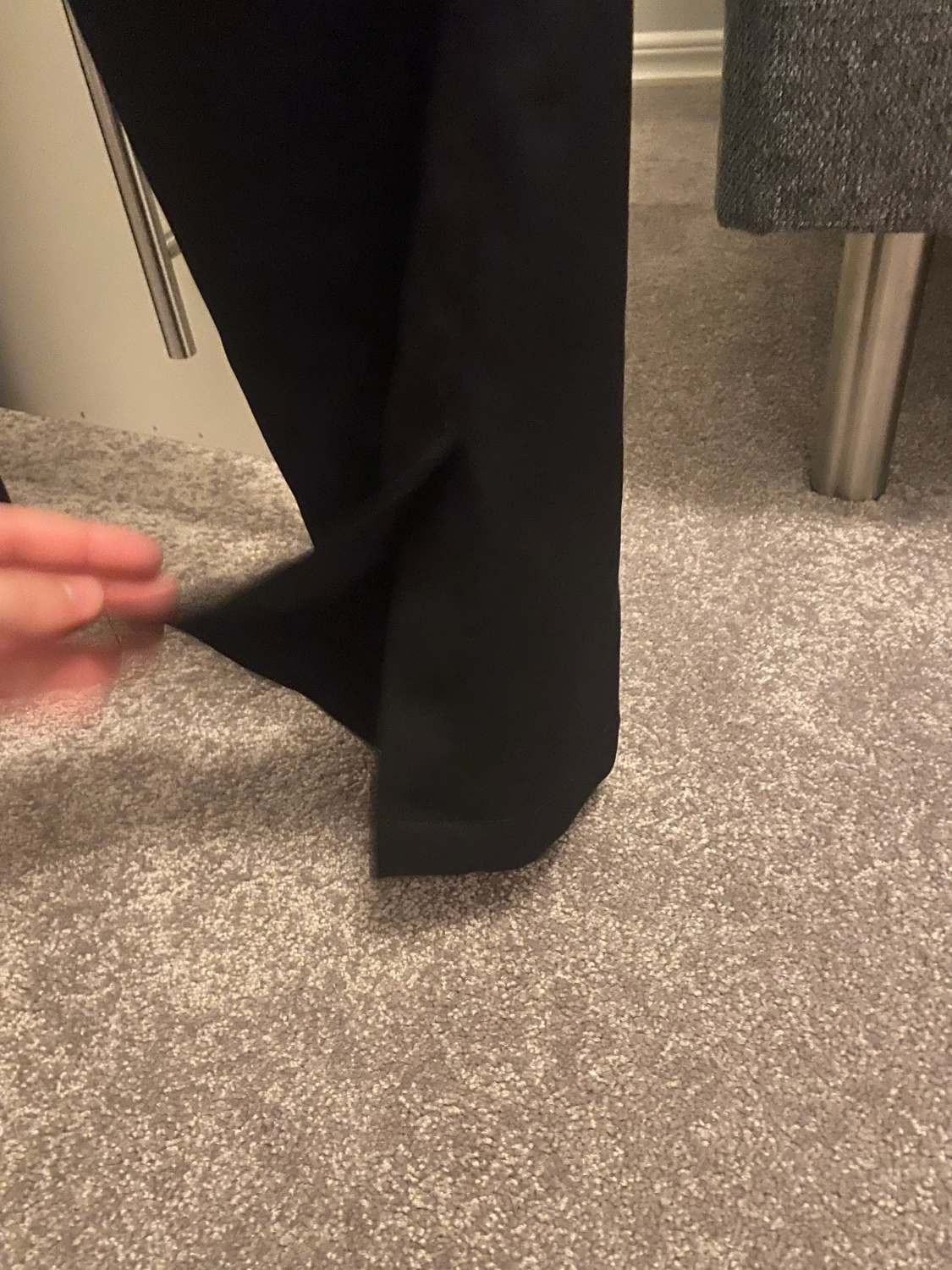 Svarta lågmidgade kostymbyxor  - 90