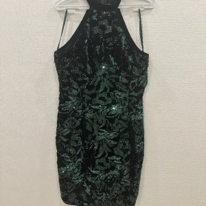 Green Sequin Velvet High Neck Dress - This green sequin velvet high neck dress is perfect for the party season. Brand new, don’t got chance to wear.  Perfect condition.  Brand: AX Paris 