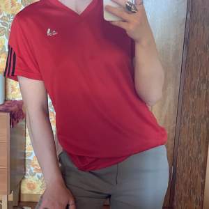 Snygg tröja som går att använda till träning eller som vanlig tröja. Lite sliten logga men annars fin. Jag är 160 cm och har vanligtvis S/M. 