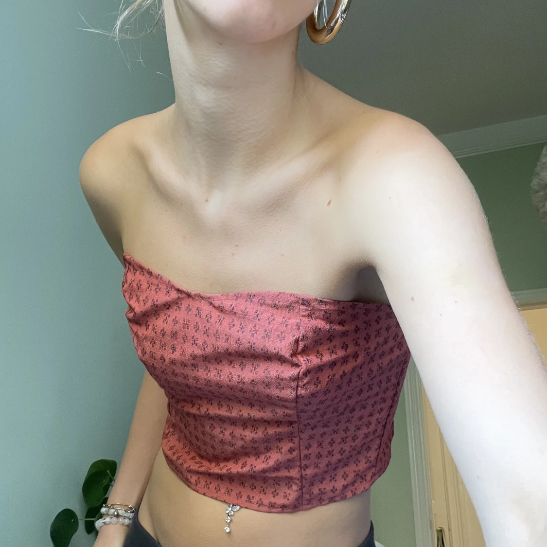 röd rosa tub topp  - 91