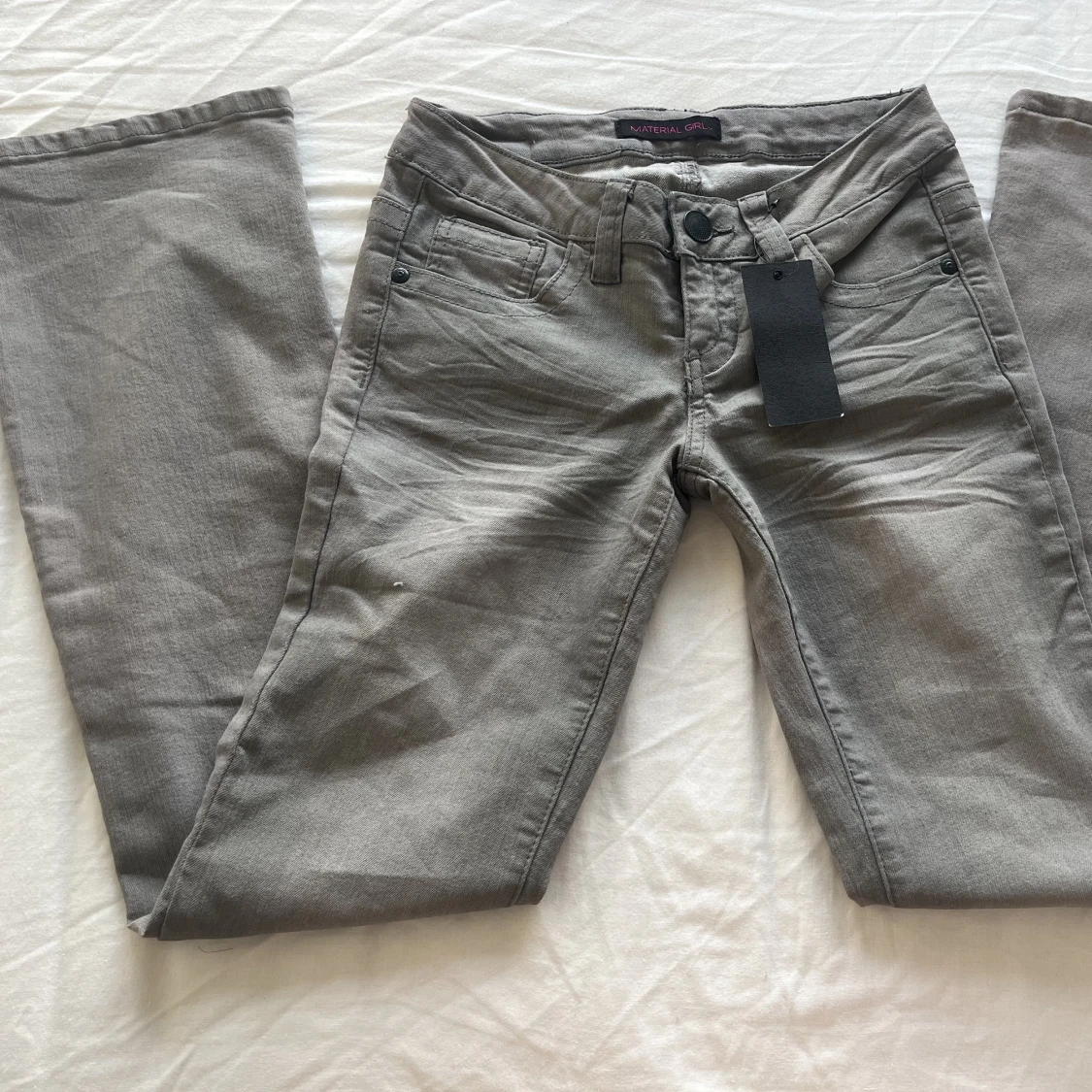 Grå lågmidjade jeans - 91