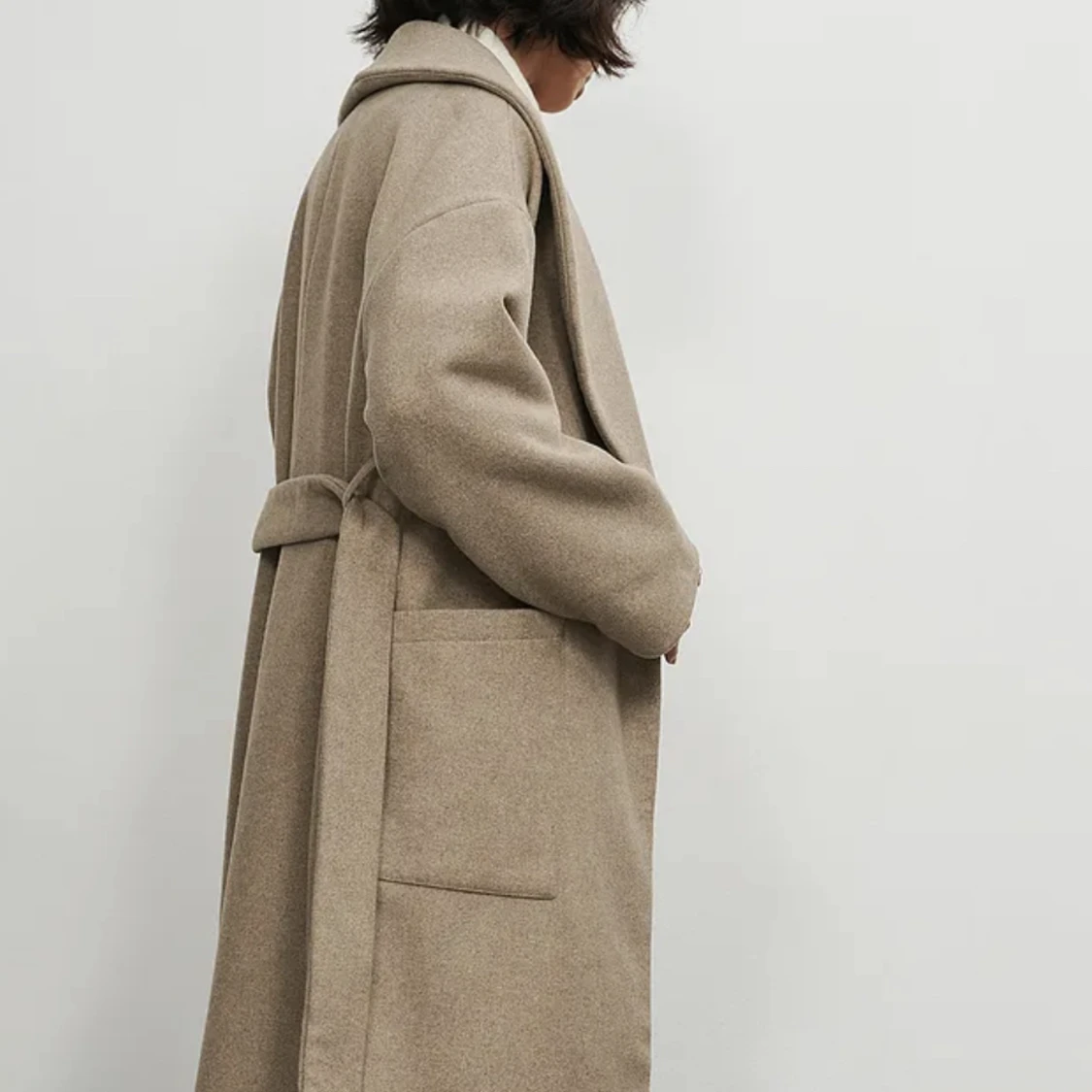 Beige lång kappa  - 90