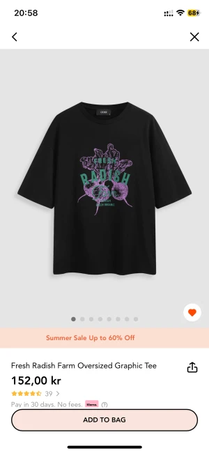 T-shirt - Svart oversized t-shirt från Cider. Storlek XL, precis köpt 