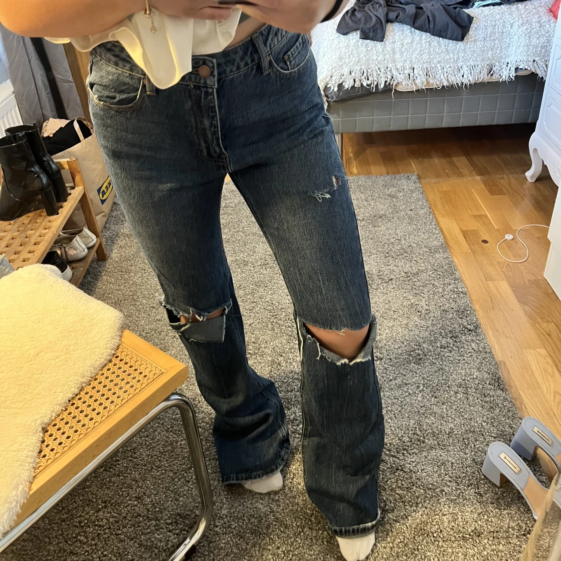 Slitna bootcut jeans