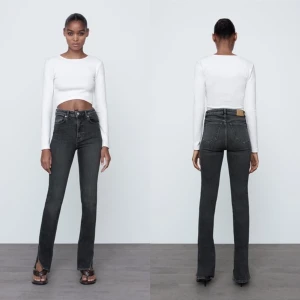 Jeans zara  - Säljer de populära zara jeansen med slits Storlek 34 ,bra skick. Skriv privat om ni vill ha egna bilder 