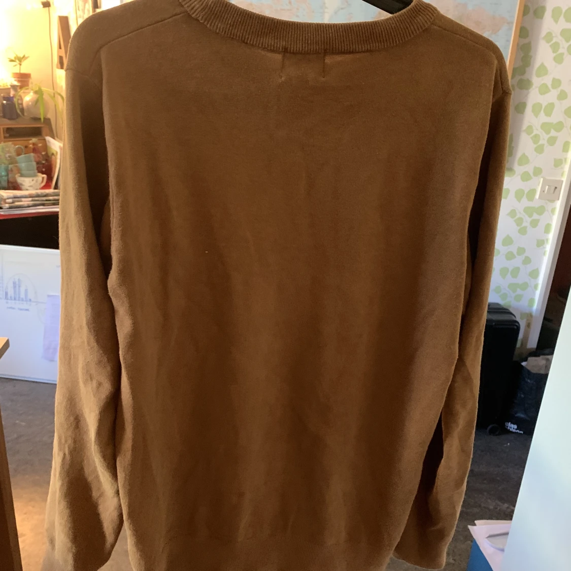 Brun stickad tröja - 91