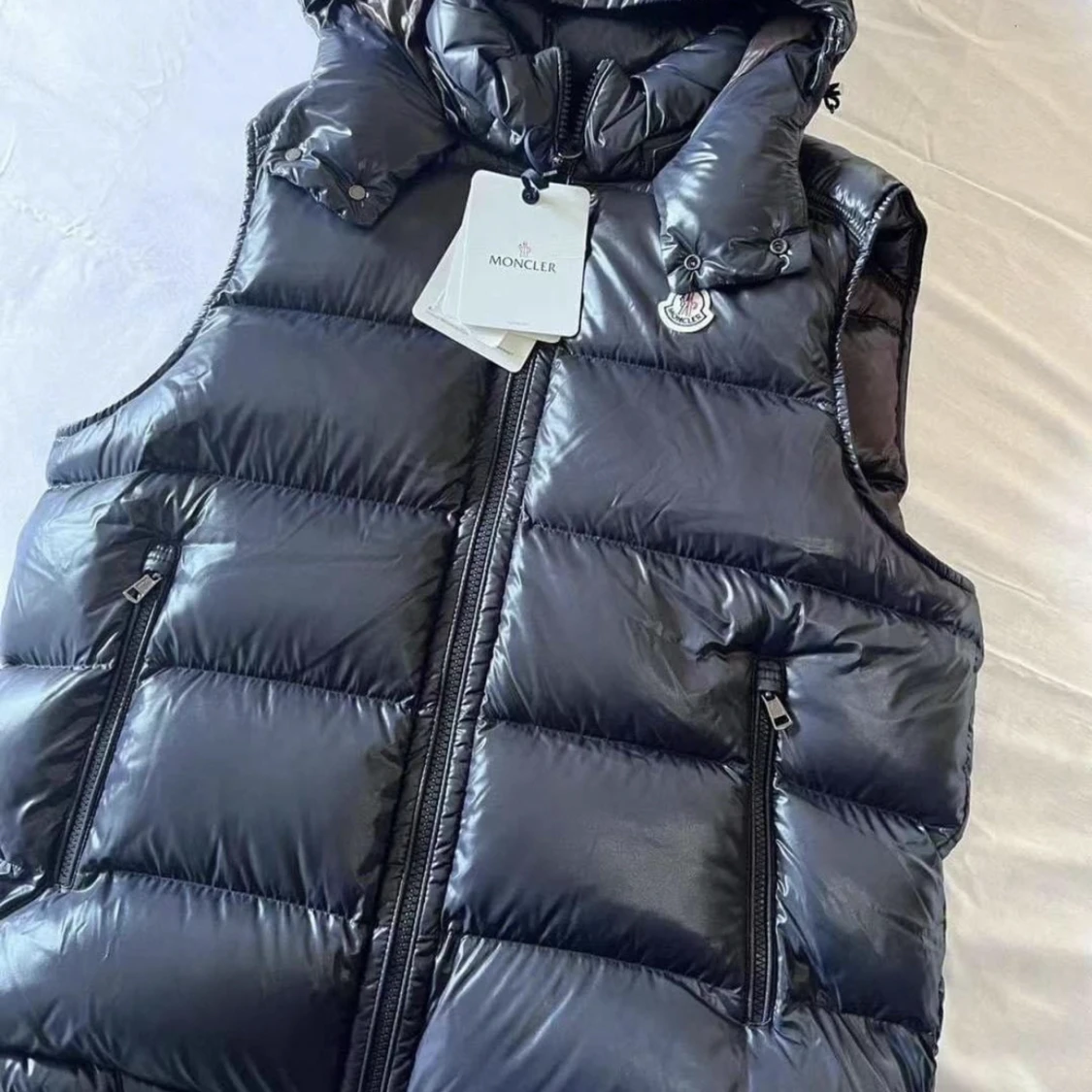 Moncler Bormes Hooded Down Vest Black