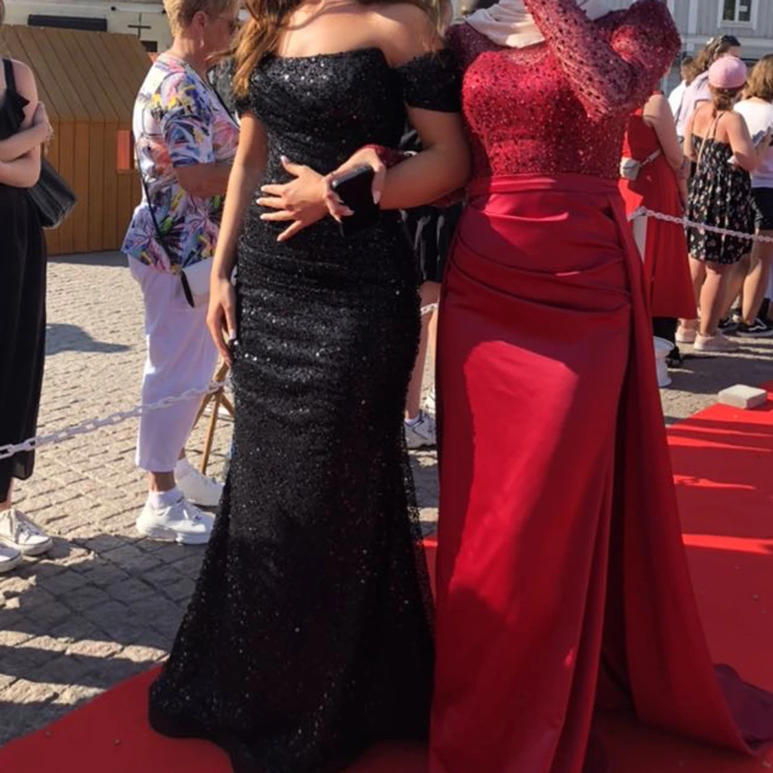 Svart glitter klänning - 90