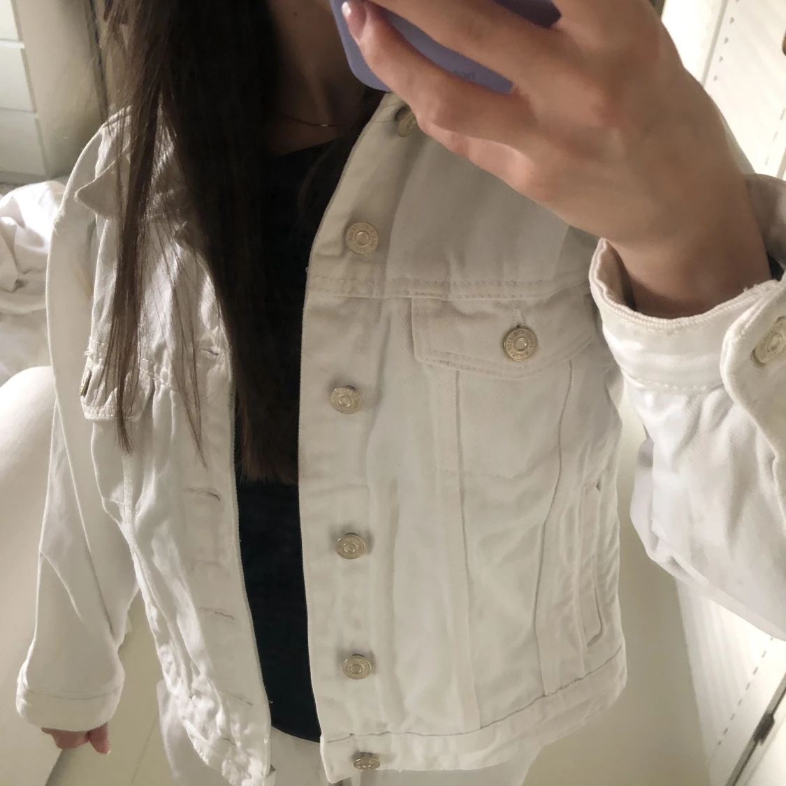 Vit jeansjacka