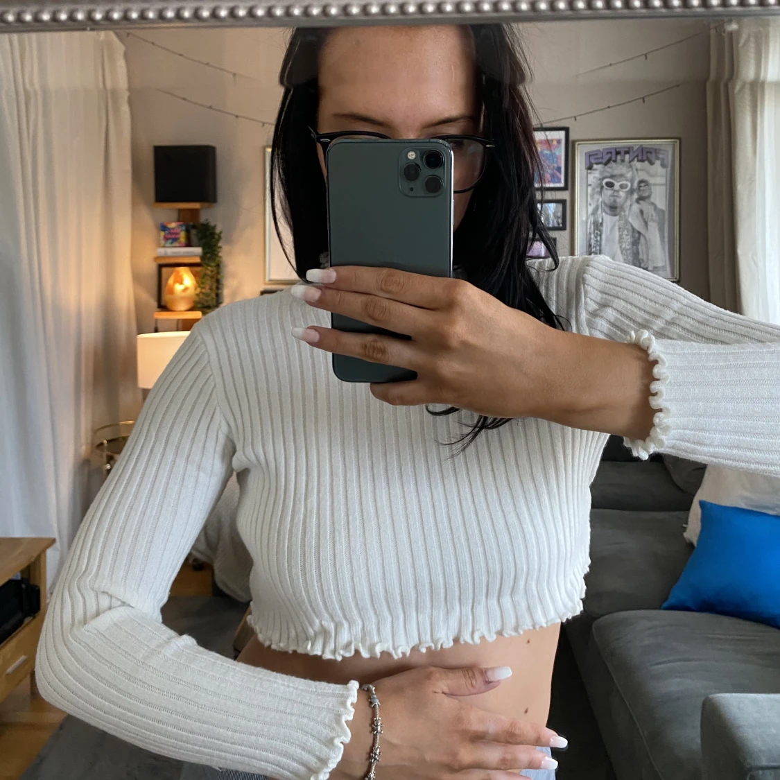 Vit stickad🧻🧻🧻 - 90