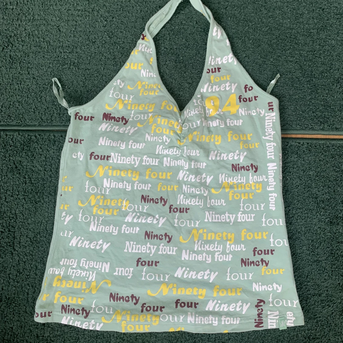 teal halterneck topp