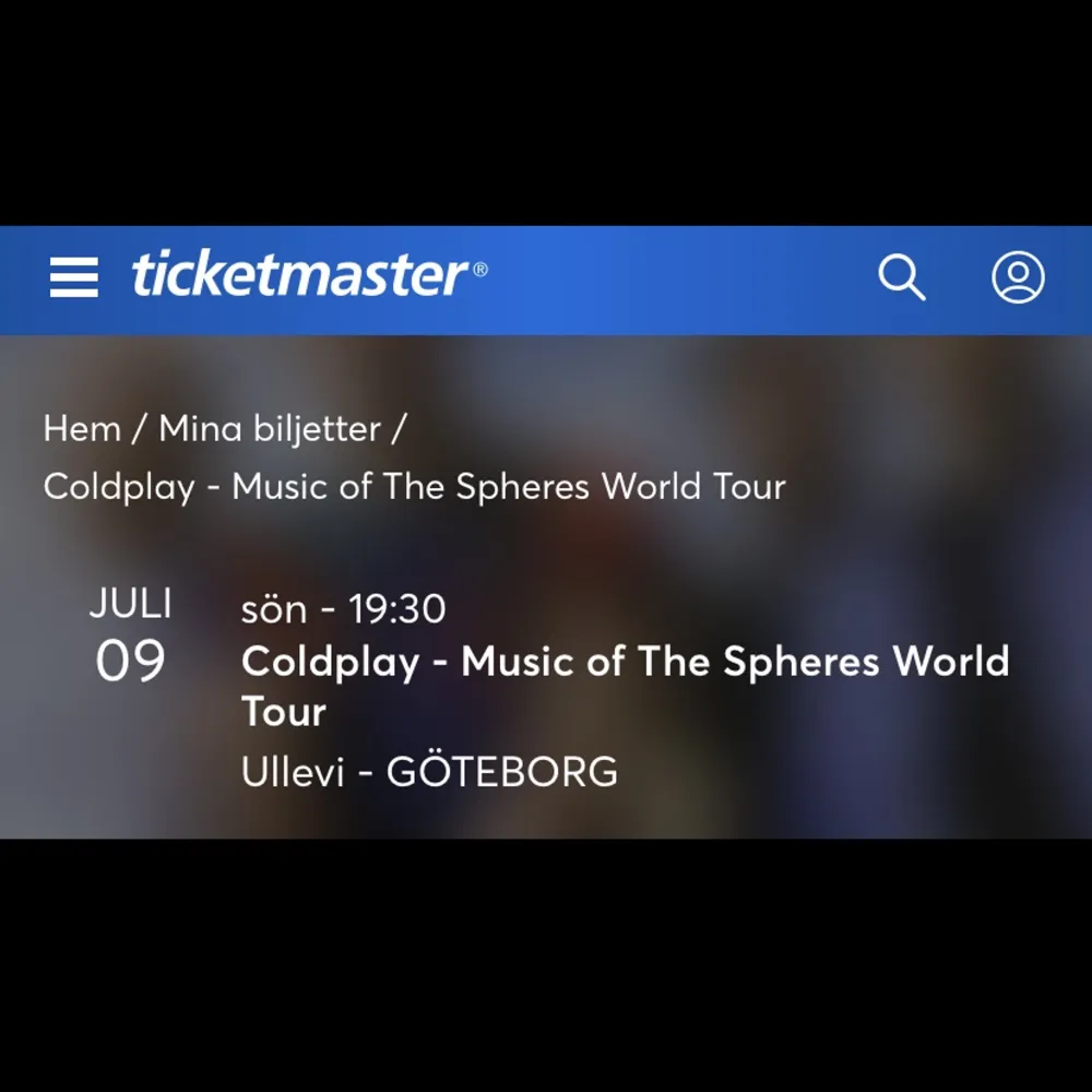 Säljer min Coldplay biljett den 9 Juli, då jag fått förhinder. Ståplats 13+. Övrigt.