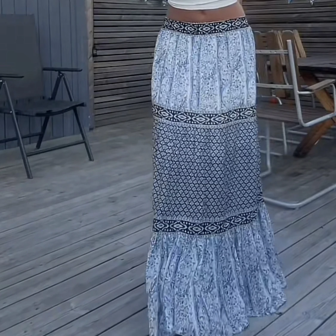Blå kjol