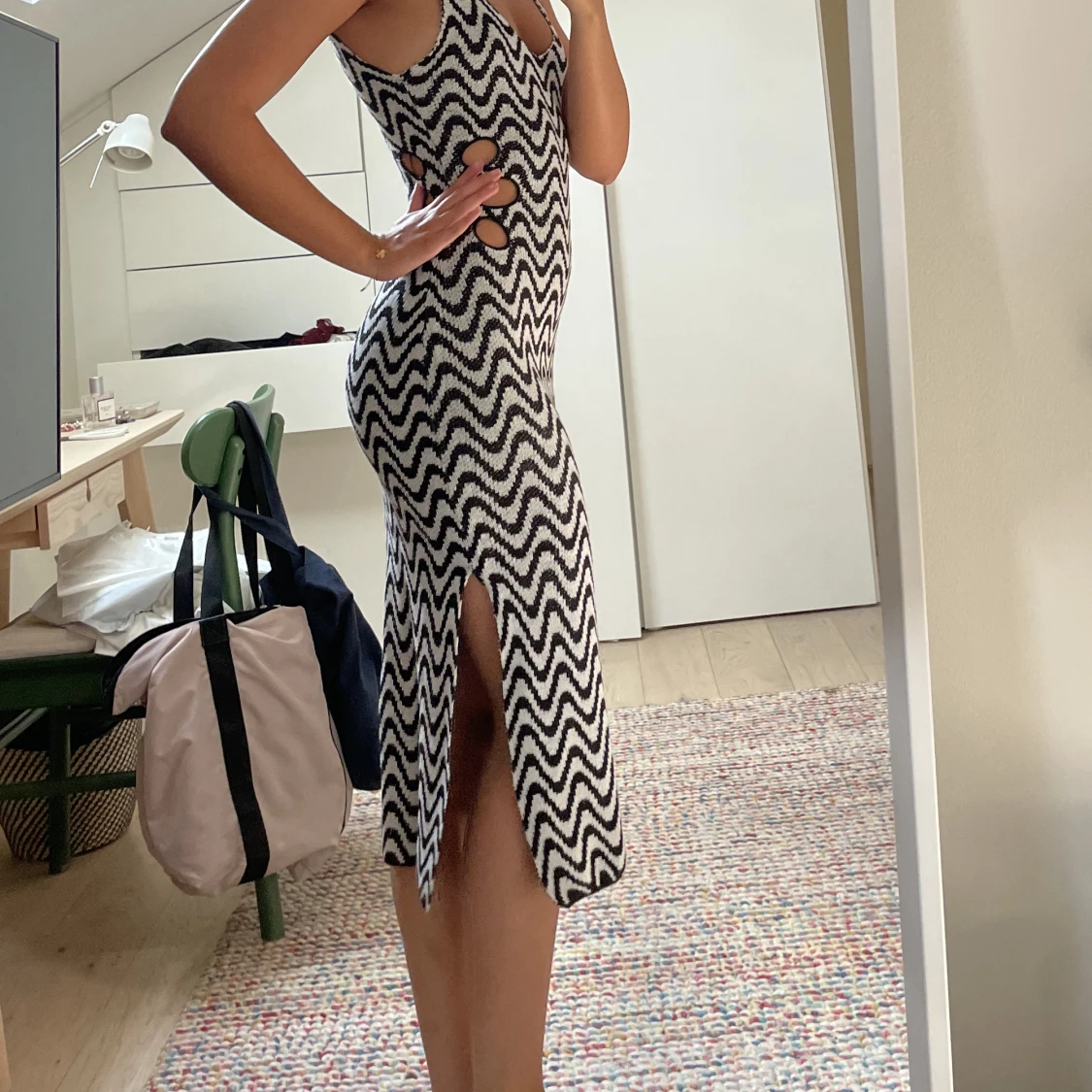 Stickad klänning  - 90