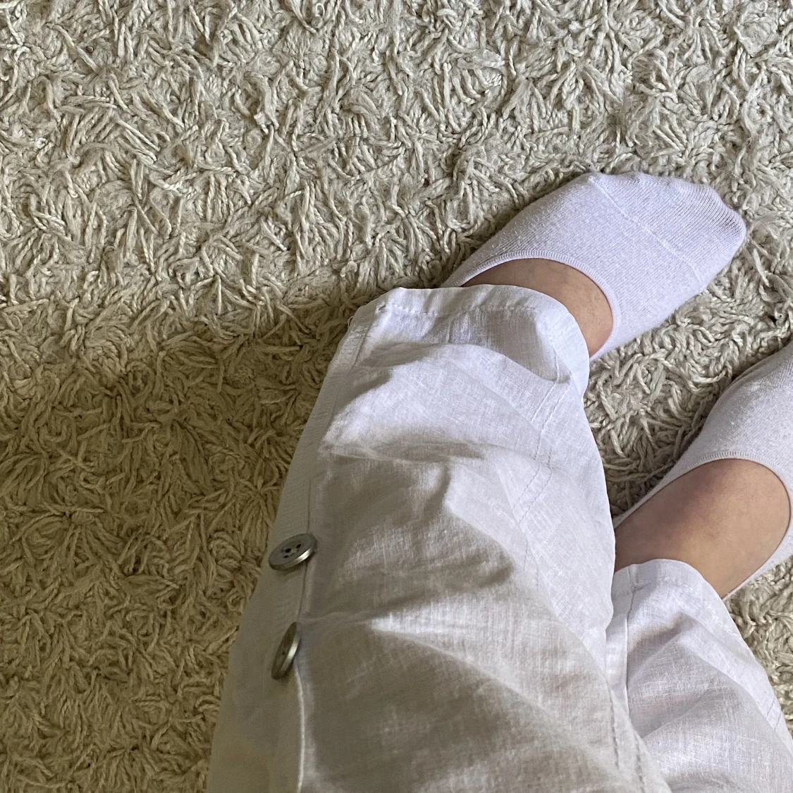 Vita linnebyxor  - 90