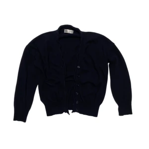 Mörkblå Merinoull Kofta  - Mjuk kofta i merinoull och Kashmir blandning.  Bra skick  Storlek S/M 