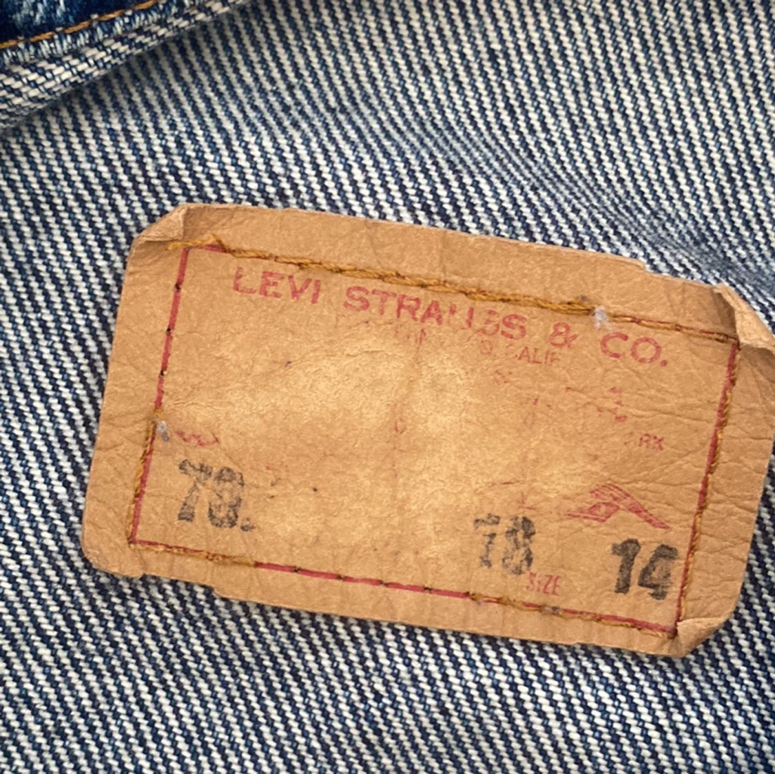 Blå jeans jacka  - 90