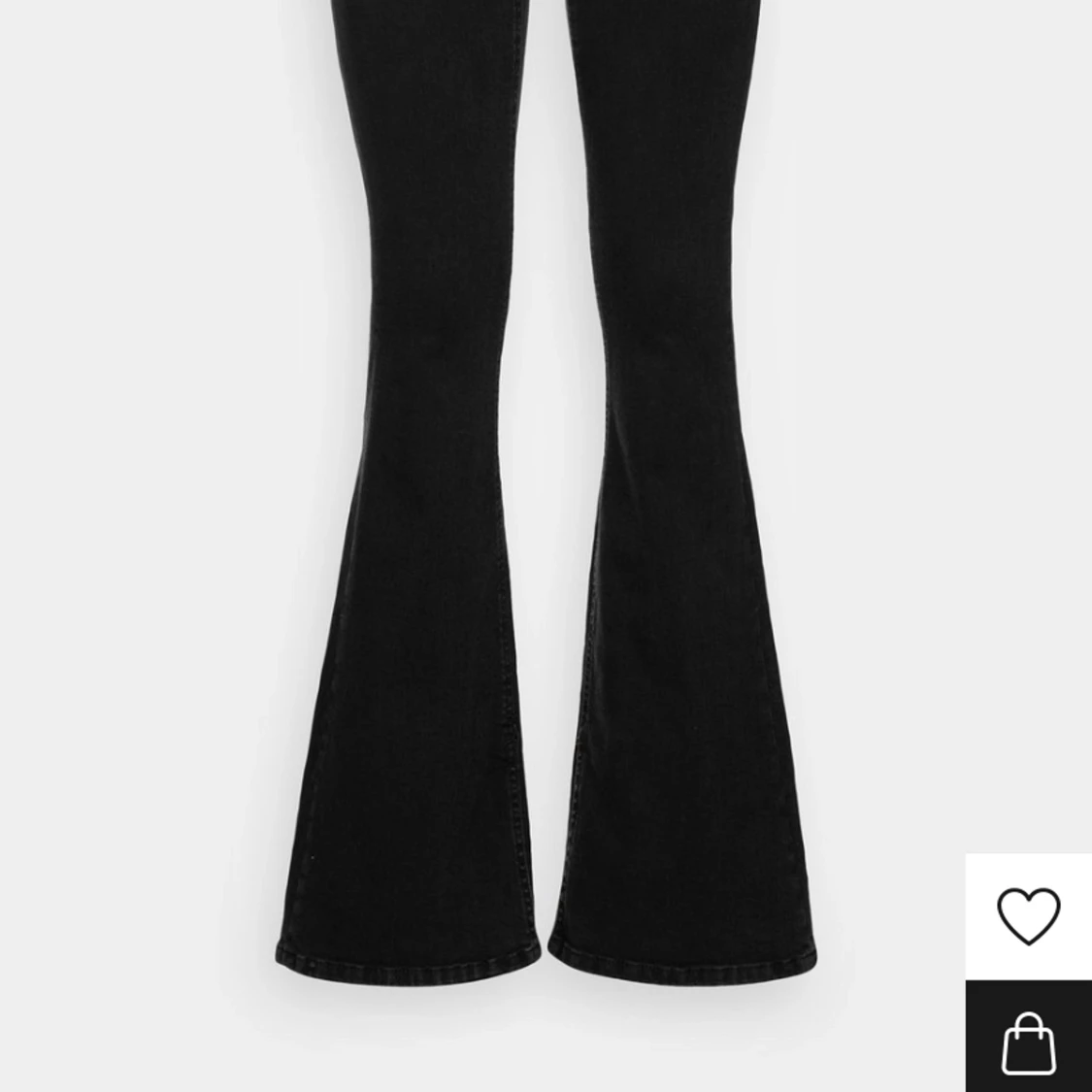 Lågmidjade svarta jeans - 90