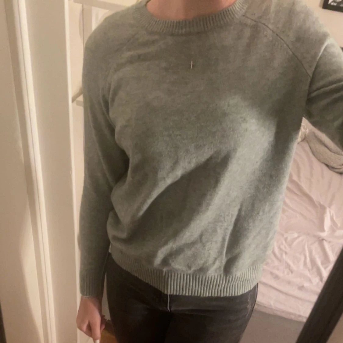 Grön stickad tröja! - 90