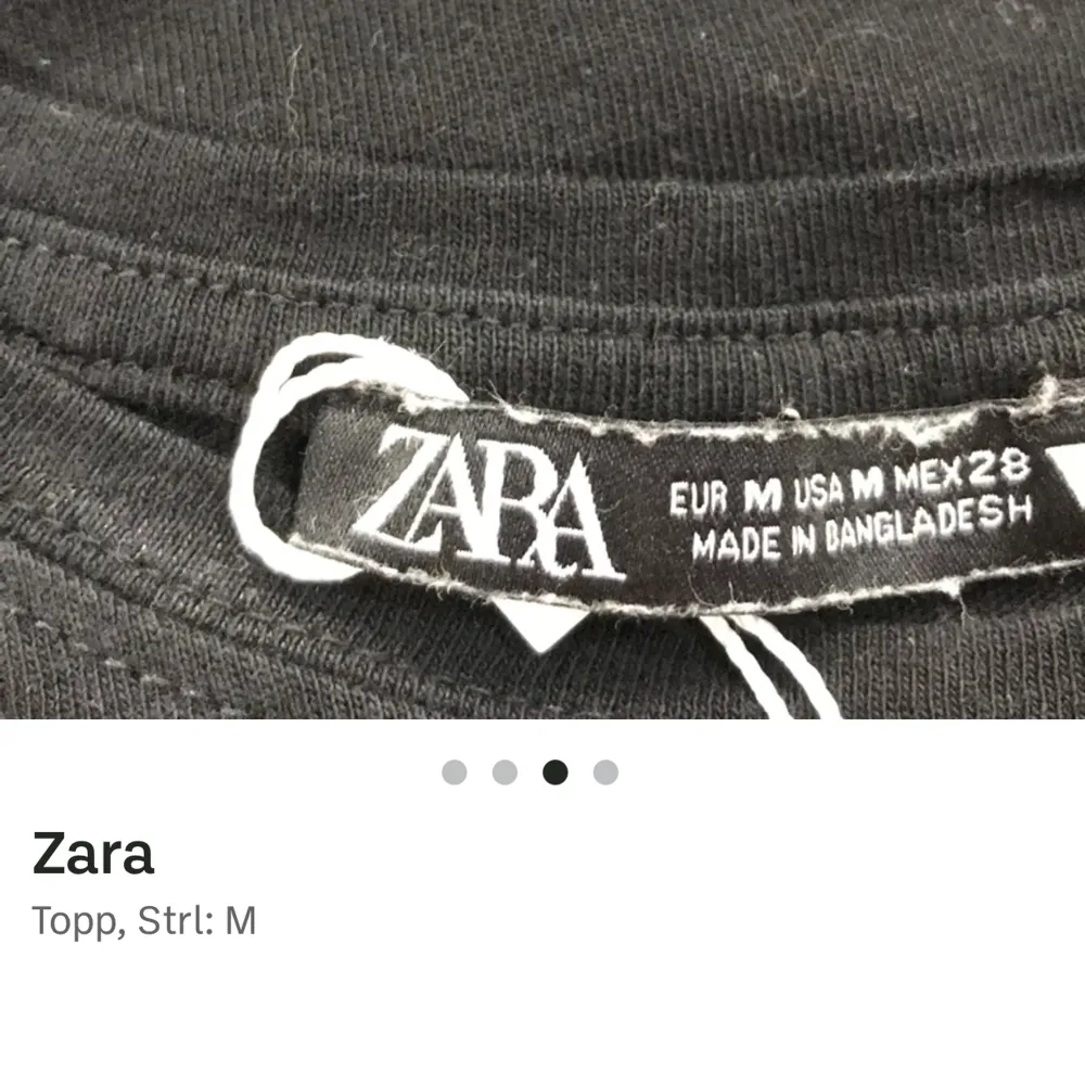 Skickade tillbaka kläder från mitt sellpy konto därav använder jag bilderna på kläderna där ifrån. En vanlig svart T-shirt i storlek M. Liten i storleken tycker jag. Från zara. I bra skick.. T-shirts.