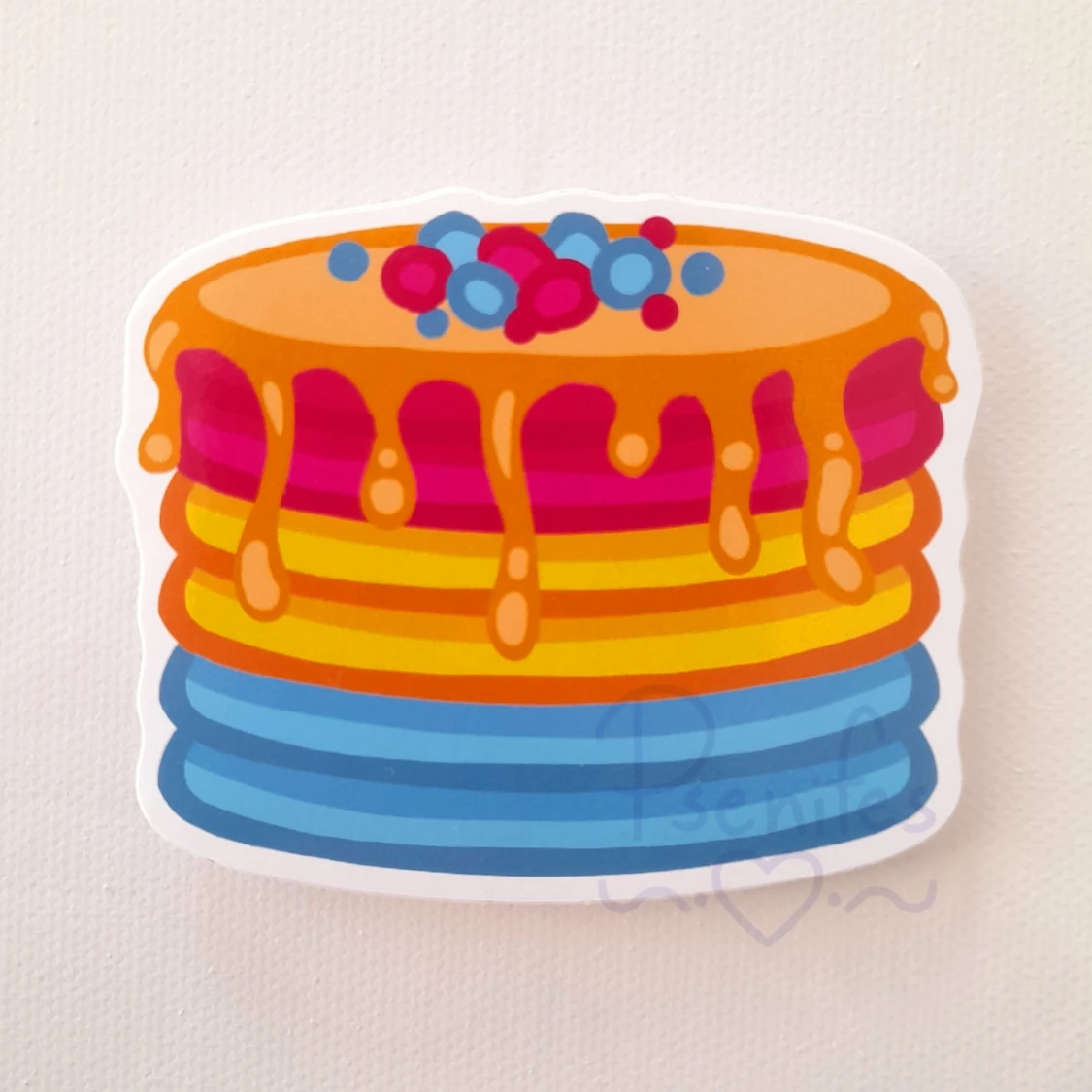 Pansexuell pannkakor klistermärke  - 90