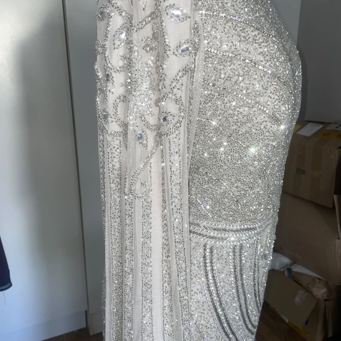 Grå festklänning  - 90