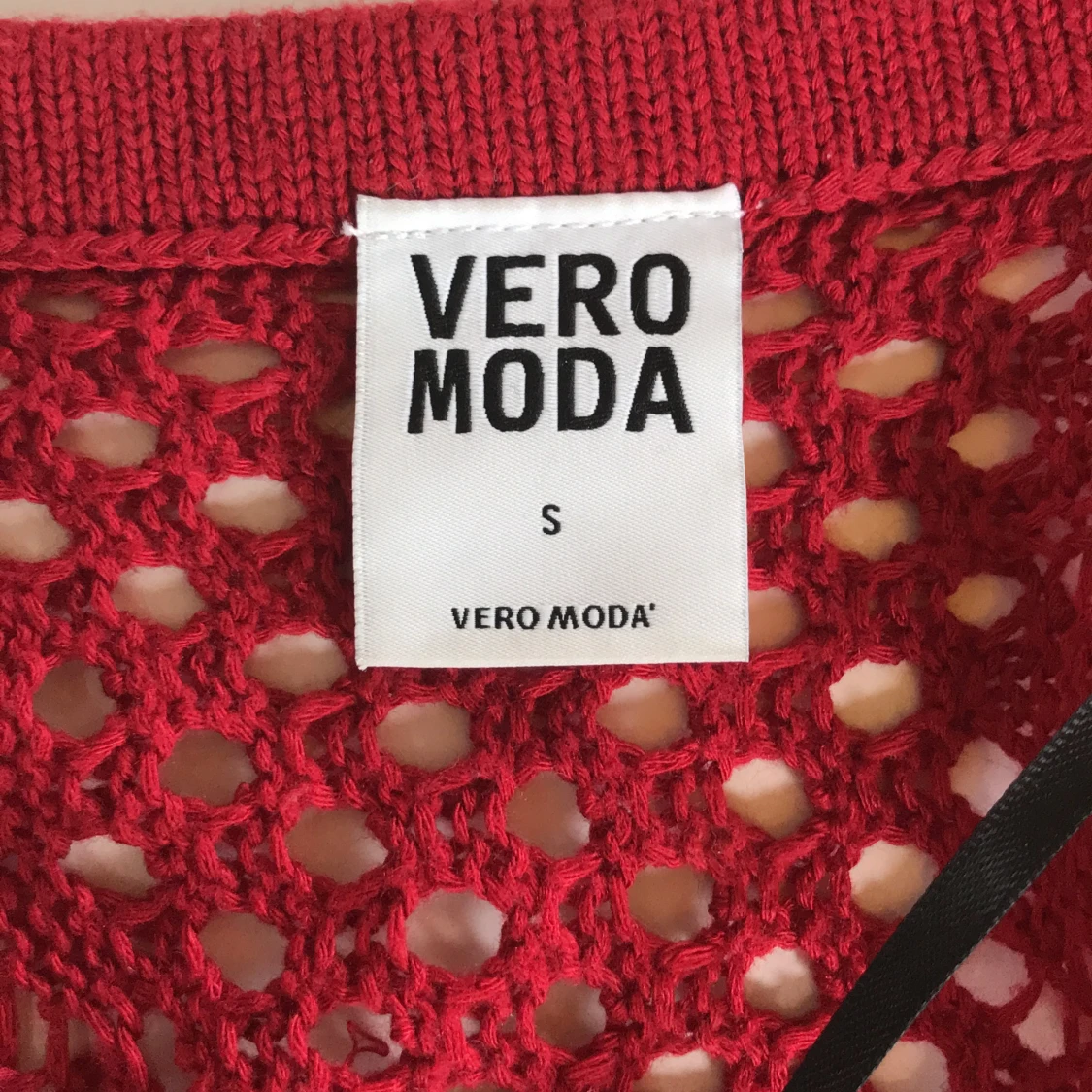 Virkad röd kofta - 91