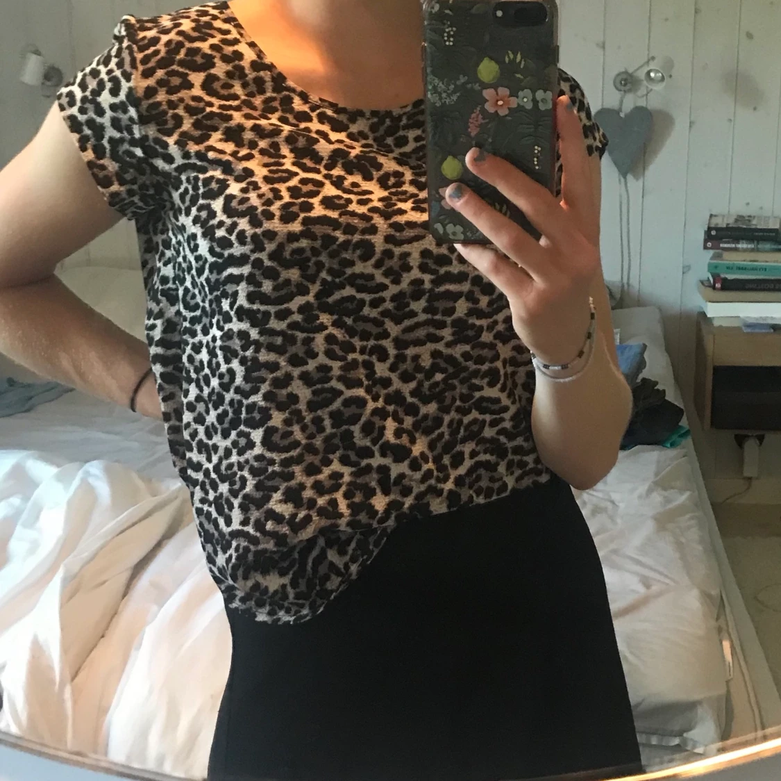 Leopardmönstrad söt topp - 90