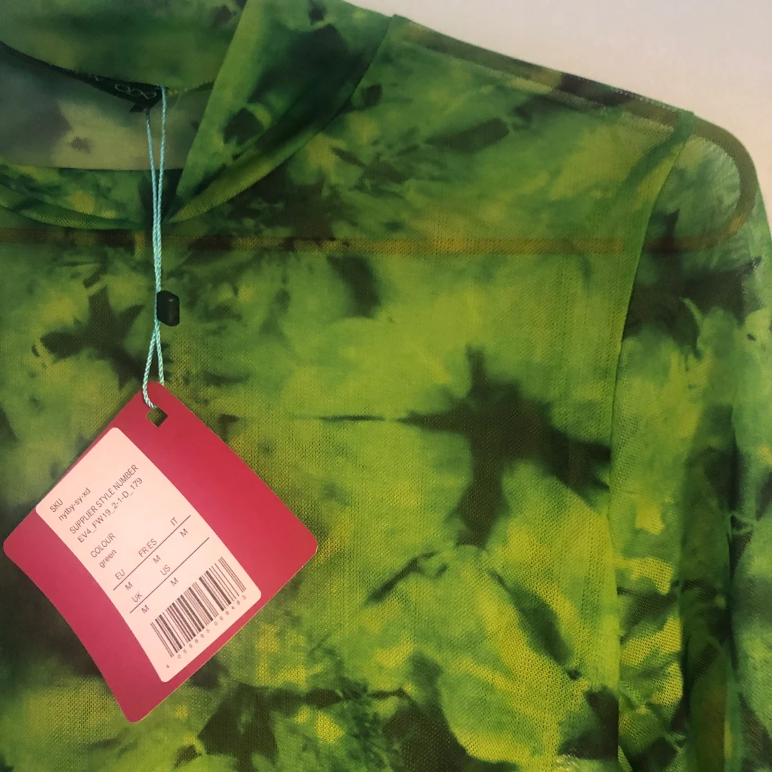 grön o svart mesh croptop - 90