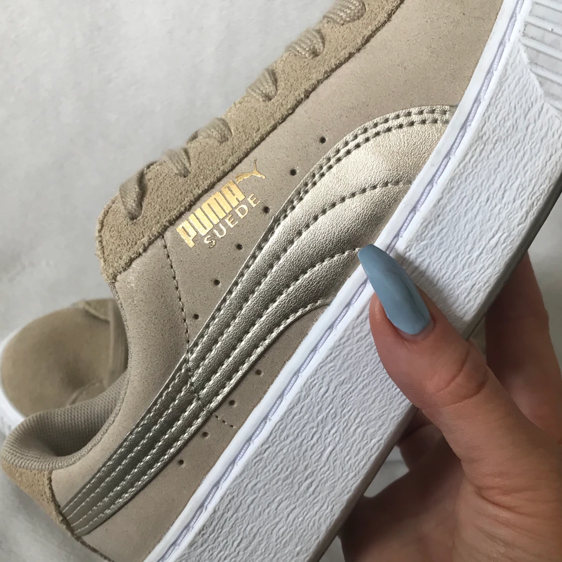 Puma, i mocka, hög sula, strl 37,5 - 90