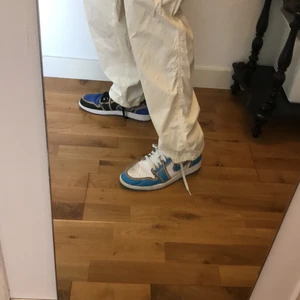 Air Jordan 1 Low Desert Ore - Dessa feta skor har jag själv coustomizat. Har dessutom skejtat i de, vilket har lämnat efter lite skador främst på den svart-blåa. Den originella skokartongen kommer med 