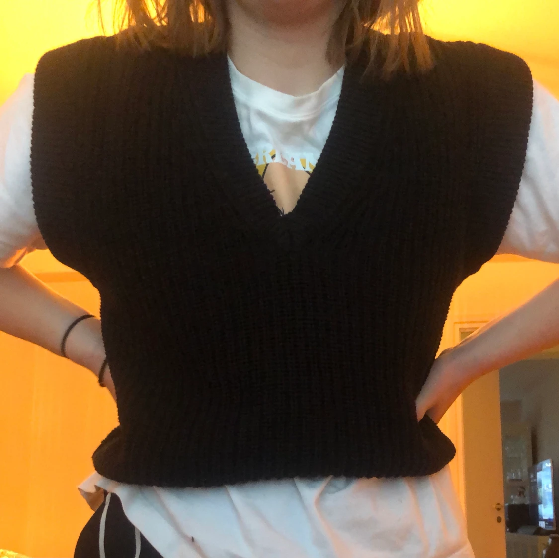 Stickad väst - 90