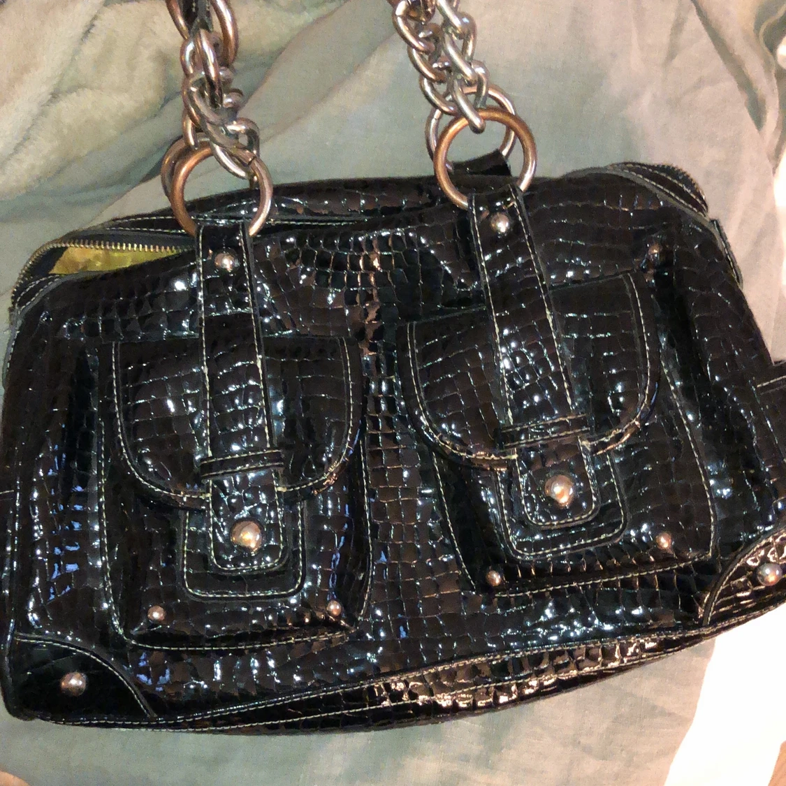 Skit snygg fejk skin väska  - 91