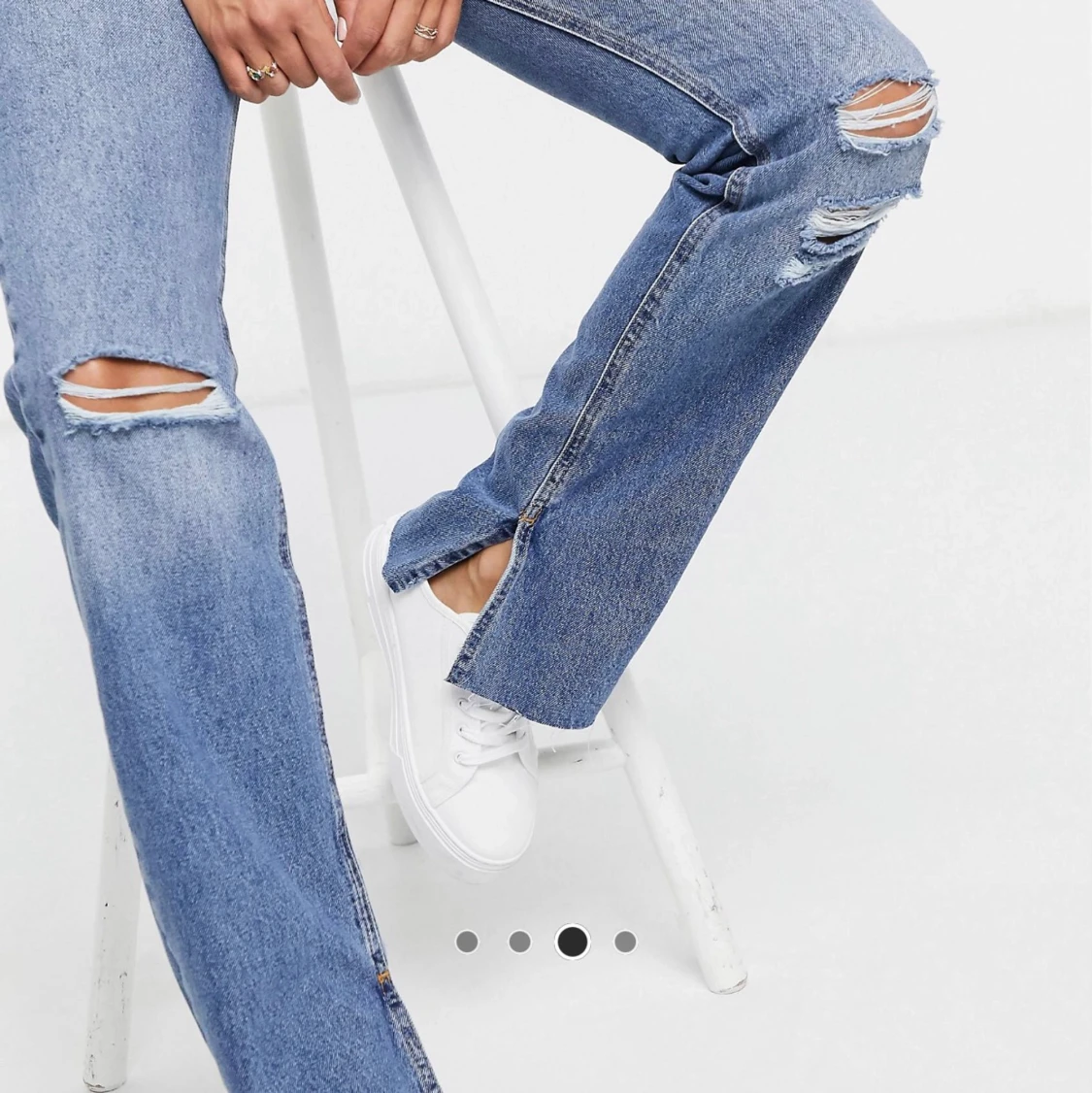 Jeans med slits - 90