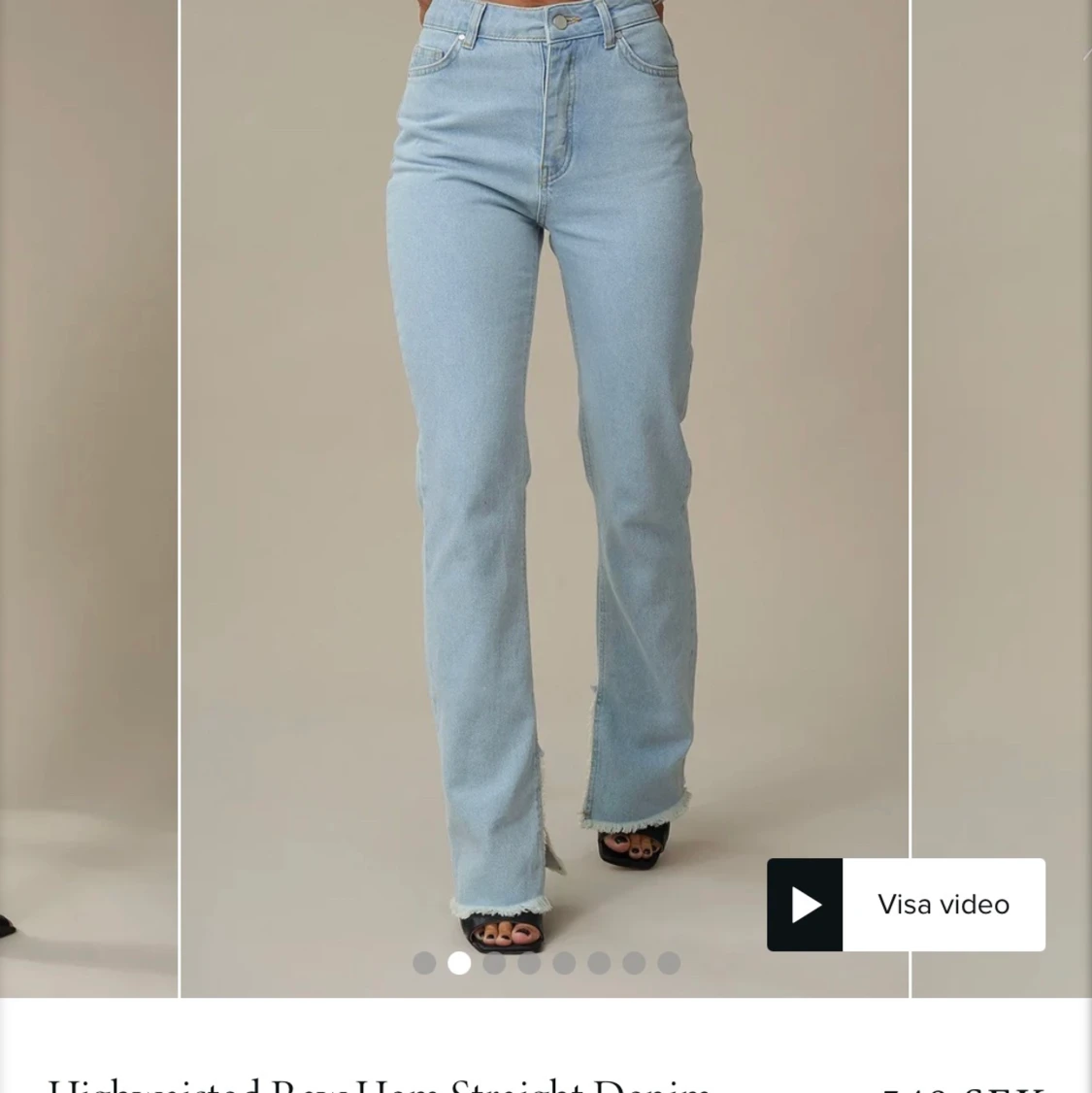 Jeans med slits - 90