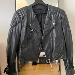 Short leather jacket, brand Acne, black, size 36. Vey good condition 