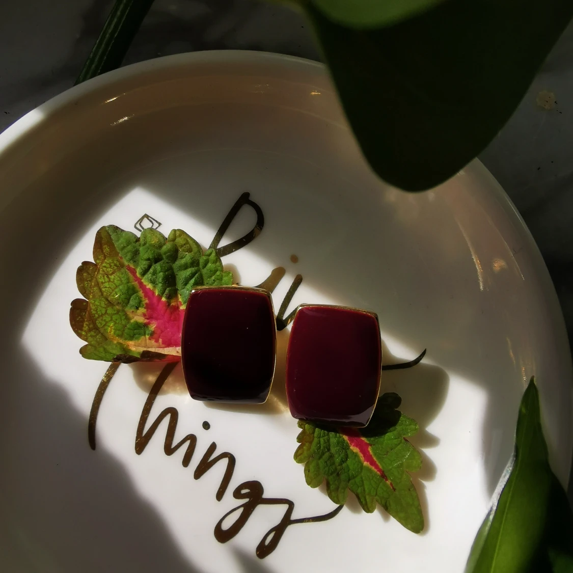 Vinröda örhängen 🥀